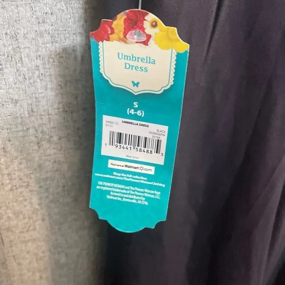 NWT The Pioneer Woman Black Umbrella Dress Final Price - Picture 9 of 12